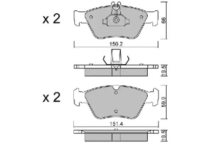 Комплект тормозных колодок AISIN BPMB-1004